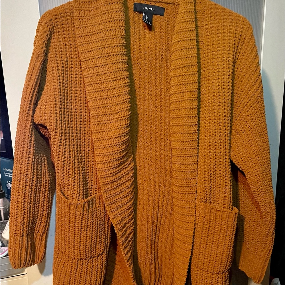 Forever 21 cable knit chenille cardigan